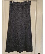 Free People Revolve Shine Bright Ribbed Knit Maxi Skirt Black &amp; Silver M... - $635.78 MXN