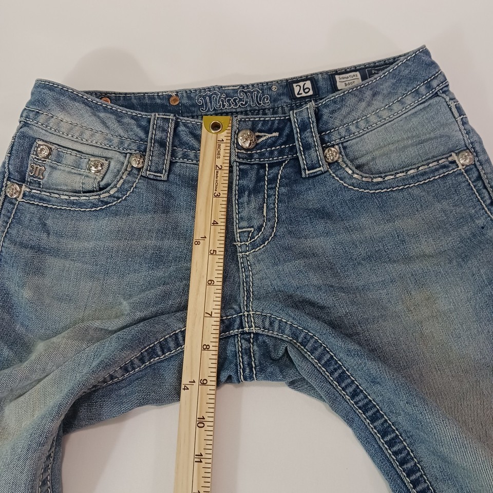 MISS ME JP8242B Signature Bootcut Women's Blue Cotton Blend Jeans Sz 26 (29×30) Item image 15