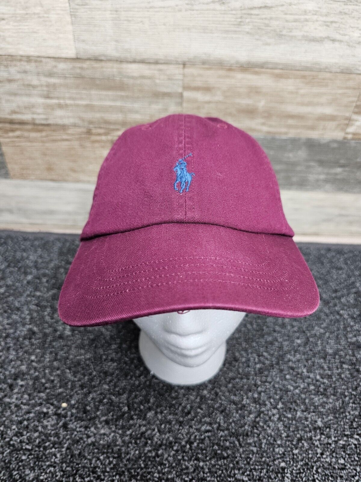 Primary image for Polo Ralph Lauren Men’s Embroidered Chino Baseball Cap Maroon - One Size!