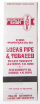 Lucas Pipe &amp; Tobacco - Las Cruces, Ruidoso, New Mexico 20 Strike Matchbook Cover - £1.37 GBP