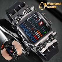 Luxury Men&#39;s Watch LED Sports Date Digital Bracelet Waterproof Quartz Wr... - £18.15 GBP
