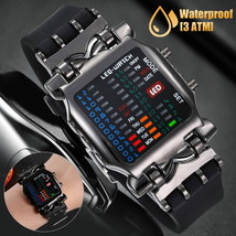 Luxury Men&#39;s Watch LED Sports Date Digital Bracelet Waterproof Quartz Wr... - £18.16 GBP