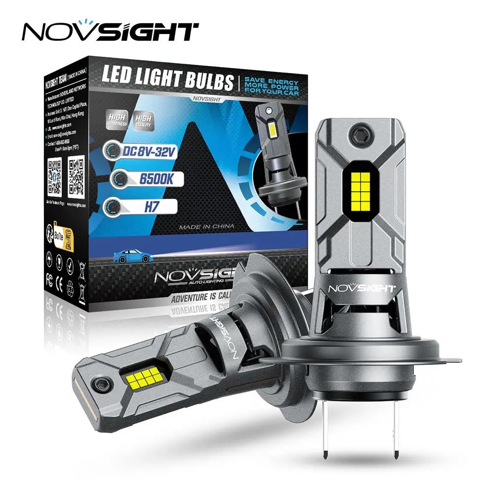 Novsight H7 60W 6000LM 6500K Car LED Headlight Bulbs Automobile Headlamp Fog Lig - £175.99 GBP