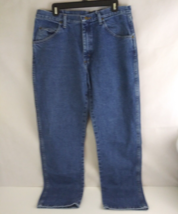 Wrangler Regular Fit Men&#39;s Bootcut 100% Cotton Denim Jeans 35x32 - $15.51