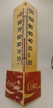Vintage Coca Cola Triangle Thermometer  Plastic Non-Working Wall Mount - $14.50