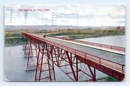 View Across High Bridge Span St Paul Minnesota MN 1909 DB Postcard Q6 - £3.22 GBP