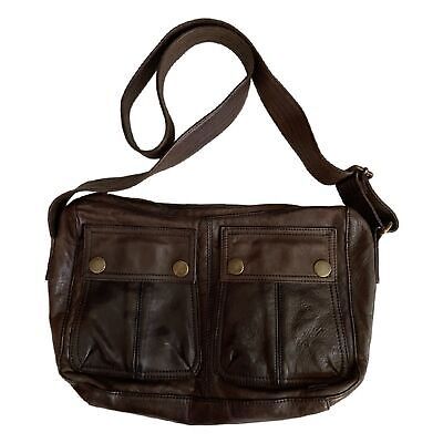 Primary image for Belstaff Unisex Brown Leather Messenger Bag 
