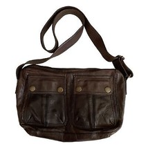 Belstaff Unisex Brown Leather Messenger Bag  - £291.65 GBP