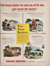 1955 Print Ad Texaco Dealers Headquarters Service Station Gas &amp; Family - £15.30 GBP