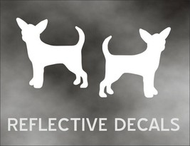 Reflective Decal Sticker 2X Chihuahua Mexico pet dog For Mailbox Car Tru... - £12.48 GBP