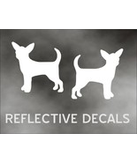 Reflective Decal Sticker 2X Chihuahua Mexico pet dog For Mailbox Car Tru... - £12.53 GBP