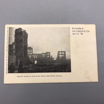 Antique Market Street San Francisco Fire California Postcard Ca. 1910-
s... - $43.48