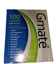 Gmate 100 Sterile Lancets 30G Blood Sugar Diabetes Testing Exp. 9/18 NEW - $13.36 CAD