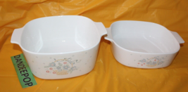 2 Piece Vintage Corning Ware Country Cornflower 2 and 3 Liter Ovenware A-3-B - £38.98 GBP