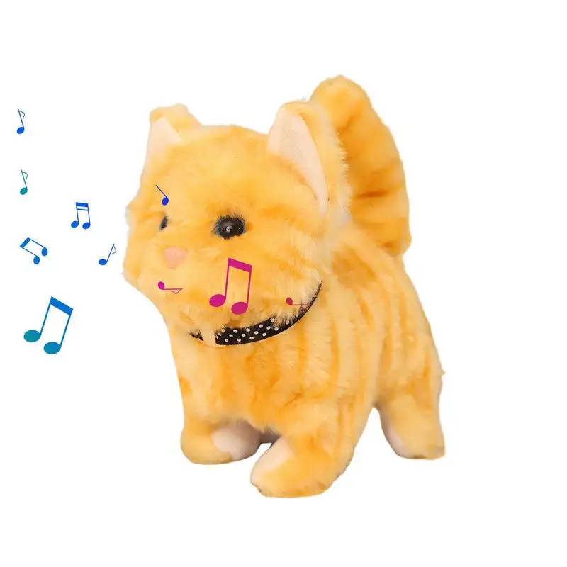 Electric Cat Plush Toy Walking Barking Cute Pet Dog With Battery Control - £14.65 GBP+