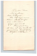 1885 Handwritten Letter Stephen A Brown Boston MA Masschusetts History - $37.12