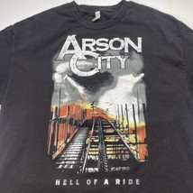 Arson City T Shirt Men Sz 2XL Black Hell Of A Ride Roller coasters Amuse... - $14.89