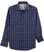 Tasso Elba Mens Windowpane Button Up Shirt, Size Small - £17.38 GBP