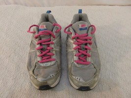 Childrens Nike Dart 9 Gray Blue Pink Athletic Girl&#39;s sz1.5 Tennis Shoes NM33676 - £16.73 GBP