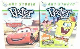 Lot of 2 Fisher Price Pixter Software CARS &amp; Spongebob Squarepants Age 4... - $12.28