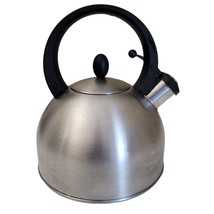 COPCO 1210 Whistling Tea Kettle Teapot Stainless Steel Brushed Chrome 1.5 Qt - £12.04 GBP