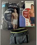 Jockey Boxer Brief XL 5 pairs lot Men Blue Black Gray classic stretch mi... - $19.99