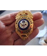WOODLAND HILL ARKANSAS FIRE DEPARTMENT CHIEF  FIRE RESCUE  HALL MARKED  BADGE BX - $1,808.46 MXN