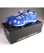 UA Under Armour Natural Low St Metal Baseball Cleats Royal Blue White 13... - £31.45 GBP