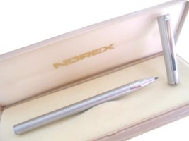 NOREX FINELINER pen in brushed steel Original in gift box Graduation gift  - $29.00