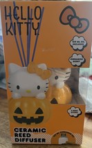 Hello Kitty Halloween Pumpkin Ceramic Reed Diffuser W/Cinnamon Scented Oil - $14.84