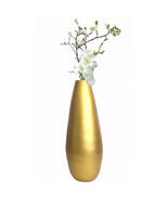 Uniquewise Spun Bamboo Modern Tall Floor Vase Gold Metallic - $227.06 CAD