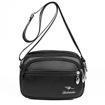 Women Bag PU Shoulder Bag Multi-layer Middle-aged Messenger Crossbody Ba... - £18.57 GBP