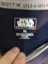 Apparel Disney Star Wars Mens XL T-Shirt Blue Grey Galaxy&#39;s Edge Droid Depot - £17.39 GBP