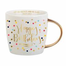 Creative Brands Faithworks - Slant Gold Handled Ceramic Mug, 14-Ounce, Happy Bir - £18.77 GBP