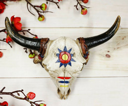 Ebros 7.5&quot;W Southwestern Indian Spirit Sun Dreamcatcher Bull Skull Wall ... - £16.71 GBP