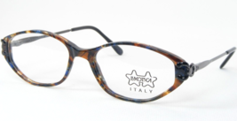 Vintage Luxottica LU 4251 O519 Brown Blau Marmor Brille 50-15-130mm Italien - $95.51