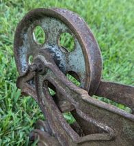 Antique The Ney Mfg. Co. Canton Ohio Cast Iron Hay Adjustable Trolley Carrier image 15