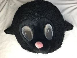 Maskimals Black Sheep Lamb Head Costume Mascot Plush Furry Mask Halloween Adult - $20.76