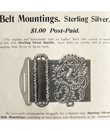Sterling Silver Belt Mounting 1894 Advertisement Victorian Accessory ADB... - $374.24 MXN