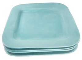 Home American Simplicity Turquoise Aqua Square Dinner Plates Set HTF - $59.99