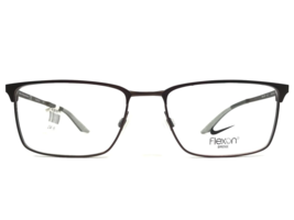 Nike with Flexon Eyeglasses Frames 4307 212 Brown Rectangular Full Rim 5... - $79.19