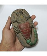 Egyptian carved scarab with hieroglyphs – ancient craftsmanship collectible - $250.00