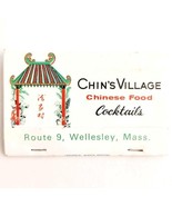 Chin&#39;s Village Chinese Restaurant Vintage Massachusetts Matchbook Unstru... - $29.99