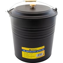 MAXPERKX 12L Metal Ash Bucket Fireside Storage Coal Bin Fire Log Contain... - £9.34 GBP