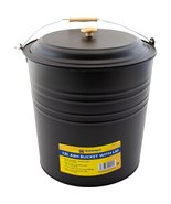 MAXPERKX 12L Metal Ash Bucket Fireside Storage Coal Bin Fire Log Contain... - £9.55 GBP
