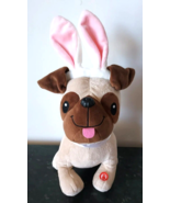 Hallmark WATCH ME HOP PUG DOG w/ BUNNY EARS Easter Themed ELECTRONIC Plu... - $18.79 CAD