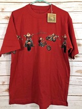 North Pole Choppers T-Shirt Clearwater Outfitters Size Medium Red Motorcycles - £7.62 GBP