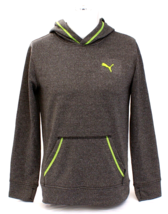 Puma Black & Gray Heather Pullover Hooded Sweatshirt Hoodie Youth Boy's L NWT - $69.29