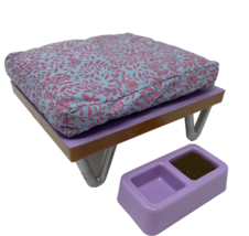 American Girl Doll Dog Bed, Cushion and Dog Dish - $480.88 MXN