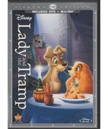 Lady and the Tramp DVD and Blu-Ray Diamond Edition Classic Disney Movie - $9.89